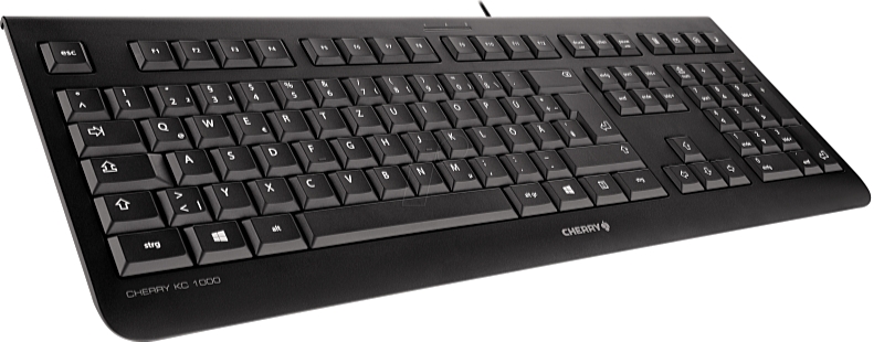 Cherry - Keyboard Billentyzet - Cherry KC 1000 Angol USB billentyzet, fekete