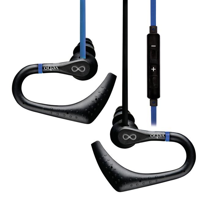 Veho - Fejhallgat s mikrofon - Fllhalgat Veho VEP-006-ZS3 Water Resistant Sports Black/Blue