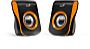 Genius - Hangszr Speaker - HF Genius SP-Q180 2.0 6W USB Black/Orange 31730026402