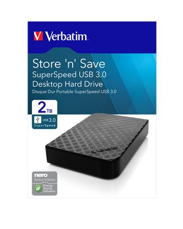 Verbatim - Drive HDD USB - HDD USB3 3,5' Verbatim 2Tb Store n Save 47683