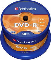 Verbatim - Mdia DVD Disk - Verbatim 4,7Gb 16x DVD-R 50db/henger