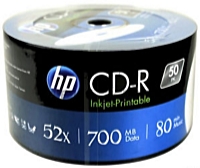 HP - Mdia CD Disk - HP CDR 80' 700MB nyomtathat zsugor csomagols 50db/henger