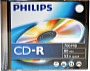 Philips - Mdia CD Disk - Philips 80' 52x CDR slim tokos PH778206