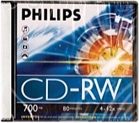 Philips - Mdia CD Disk - Philips 80' 12x CDRW, norml tokos