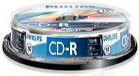 Philips - Mdia CD Disk - Philips 80' 52x CDR, 10db/henger