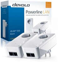 devolo - Hlzat Adapter NIC - Devolo dLAN 550 duo+ Powerline adapter Starter Kit