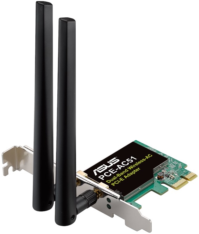 ASUS - Hlzat Wlan Wireless - ASUS PCE-AC51 PCI-E Dual-Band 2x2 802.11AC WiFi krtya