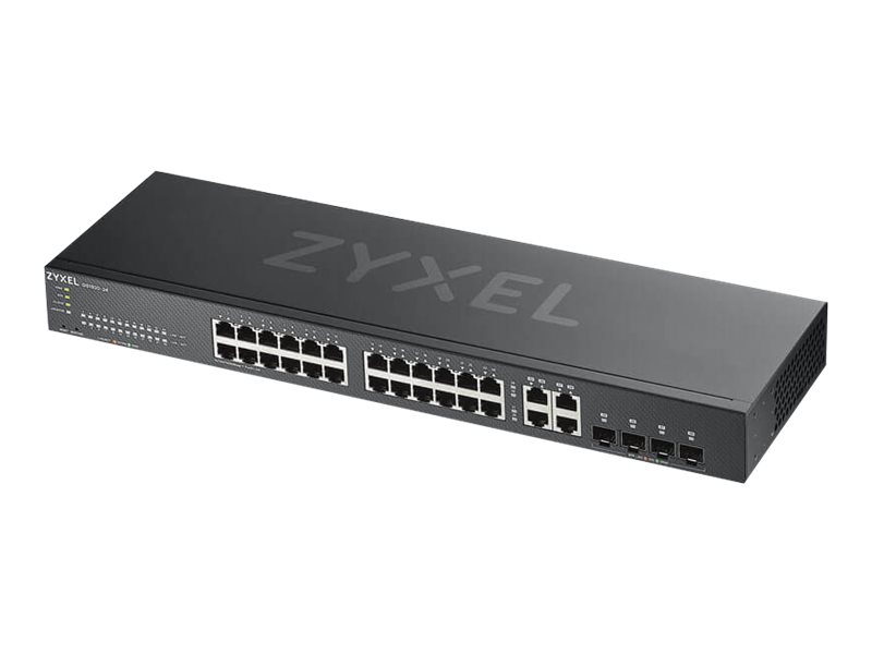 ZyXel - Hlzat Switch, FireWall - ZYXEL GS1920-24V2-EU0101F Zyxel GS1920-24v2 24-port GbE Smart Managed Switch 4x GbE combo (RJ45/SFP) ports