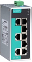 Moxa - Hlzat Switch, FireWall - Moxa EDS-208A-T 8p 10/100 IP30 Switch, alumnium