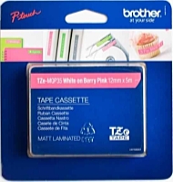 Brother - Printer Matrix szalag ribbon - Brother TZeMQP35 12mm feliratoz szalag, fehr/pink