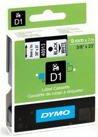 Dymo - Printer Papr Flia s Etikett - Dymo D1 9mmx7m fekete-fehr feliratoz szalag