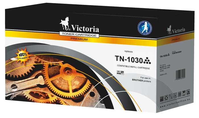Victoria - Printer Laser Toner - Victoria Brother TN-1030 utngyrtott toner, Black