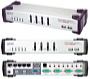 ATEN - KVM Monitor Eloszt Switch - ATEN KVM switch 4PC USB +kbel CS1774