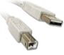 Wiretek - Kbel - Wiretek 3m USB A-B kbel, szrke