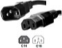 Microconnect - Kbel - Microconnect PE011420 2m IEC C14 - IEC C15 monitor hlzati kbel, fekete