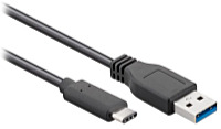 Goobay - Kbel - Goobay 1m USB3.1 C - USB3.1 A M-M kbel, fekete