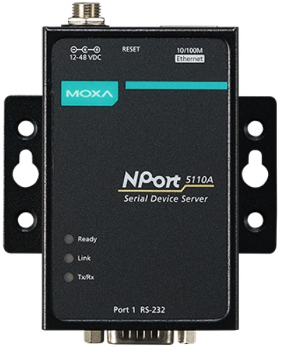 Moxa - Kbel Fordit Adapter - Moxa NPort 5110A RS232 DB9 M - Ethernet fordt